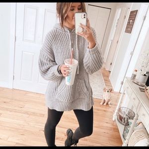 Goodnight Macaroon Melissa Grey Hooded Sweater
